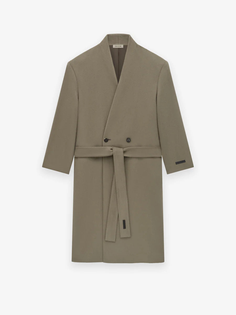 Melton Wool Lapelless Coat